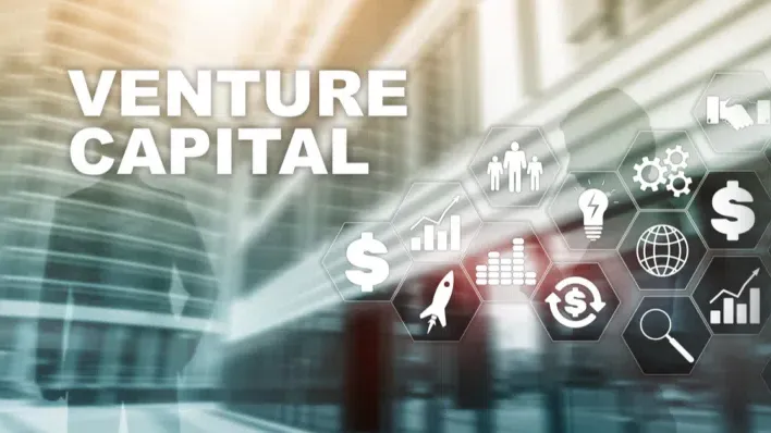 The text prominently displays "Venture Capital," accompanied by various icons symbolizing finance, growth, and innovation, suggesting a focus on investment opportunities within the startup ecosystem in Zimbabwe for 2025.